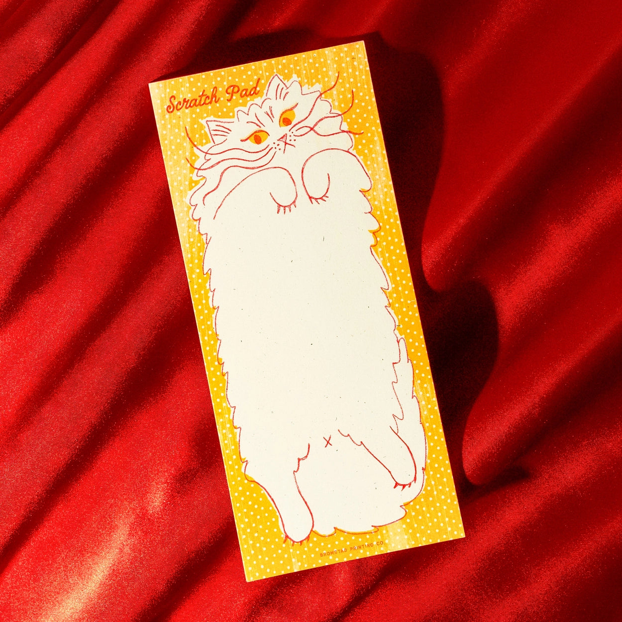 Bromstad Printing Risograph Notepad - Scratch Pad Cat