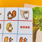 Hobonichi 2026 Weeks - 100%ORANGE: Squirrel's Moving Day
