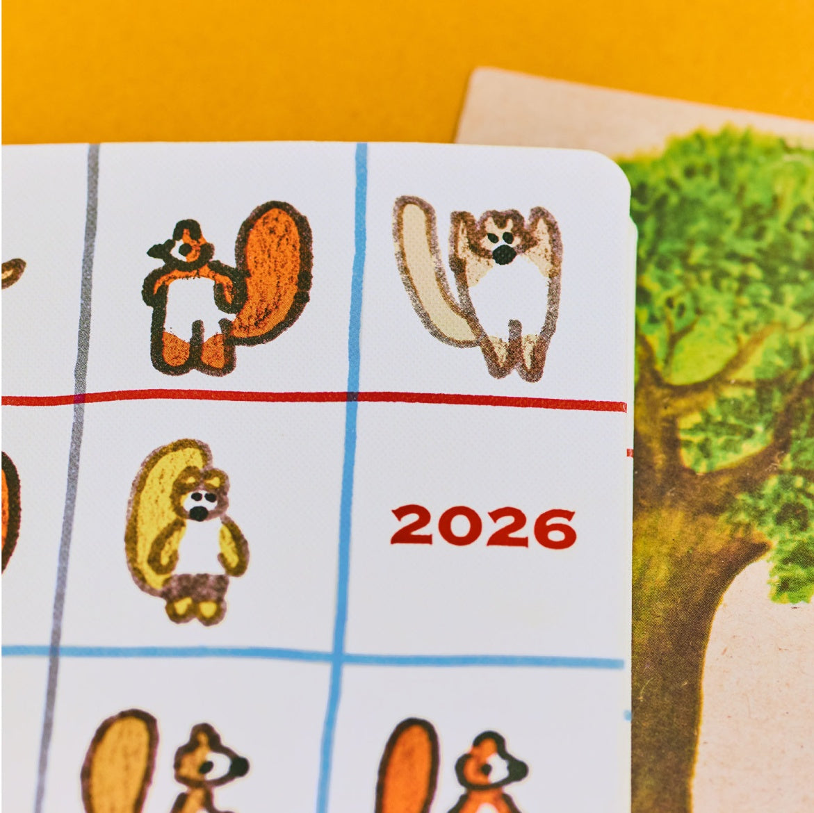 Hobonichi 2026 Weeks - 100%ORANGE: Squirrel's Moving Day