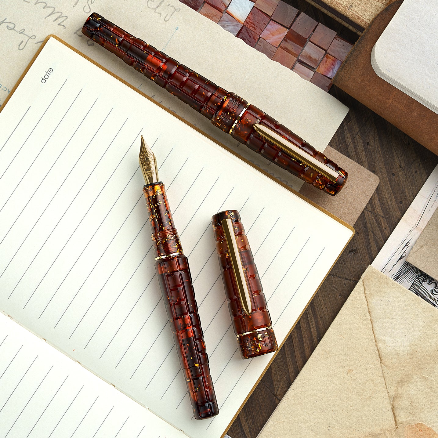 BENU Tessera Collection Fountain Pen - Sunstone