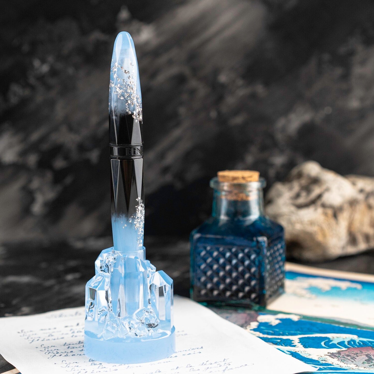 BENU Briolette Fountain Pen - Luminous Blue (Luminescent)