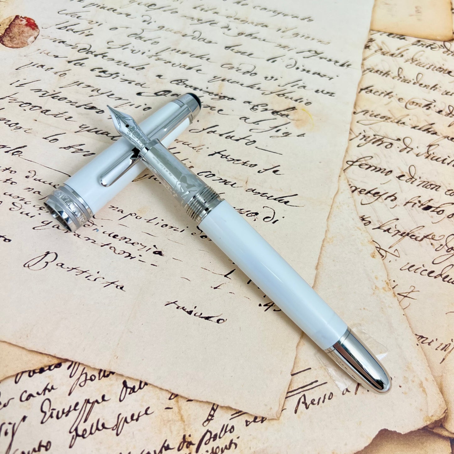 Pre-Owned Montblanc 145 Tribute to Montblanc Mountain Fountain Pen 18K