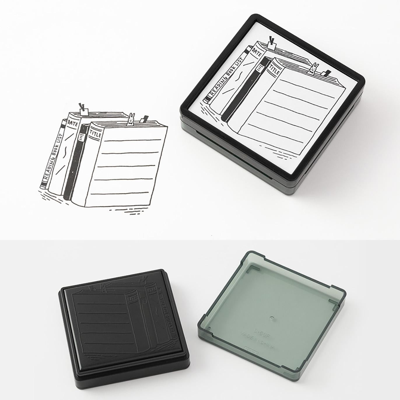 Midori Paintable Stamp Pre-Inked - Book