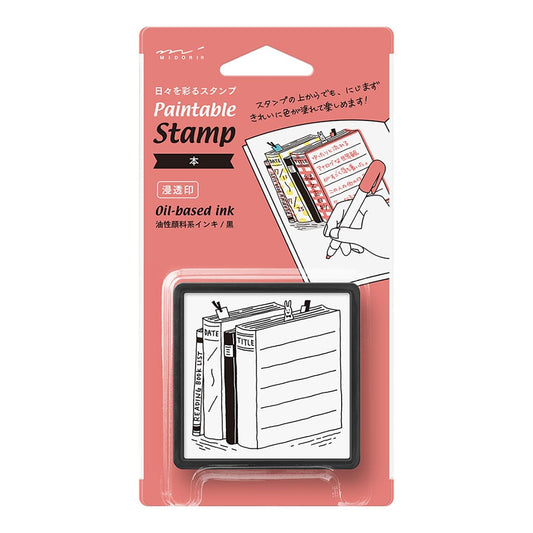 Midori Paintable Stamp Pre-Inked - Book