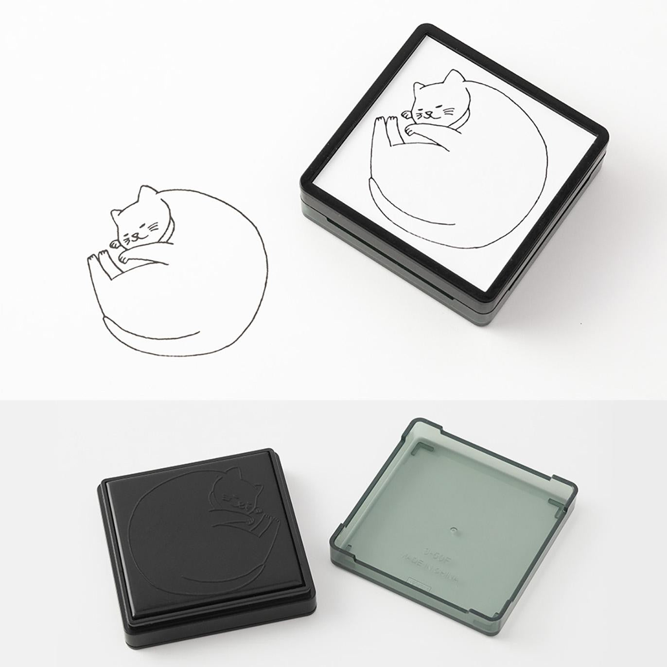Midori Paintable Stamp Pre-Inked - Cat