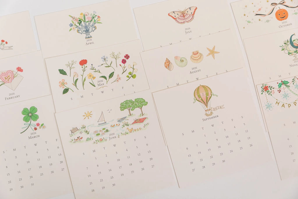 Karen Adams Designs 2026 Classic Desk Calendar - Refill
