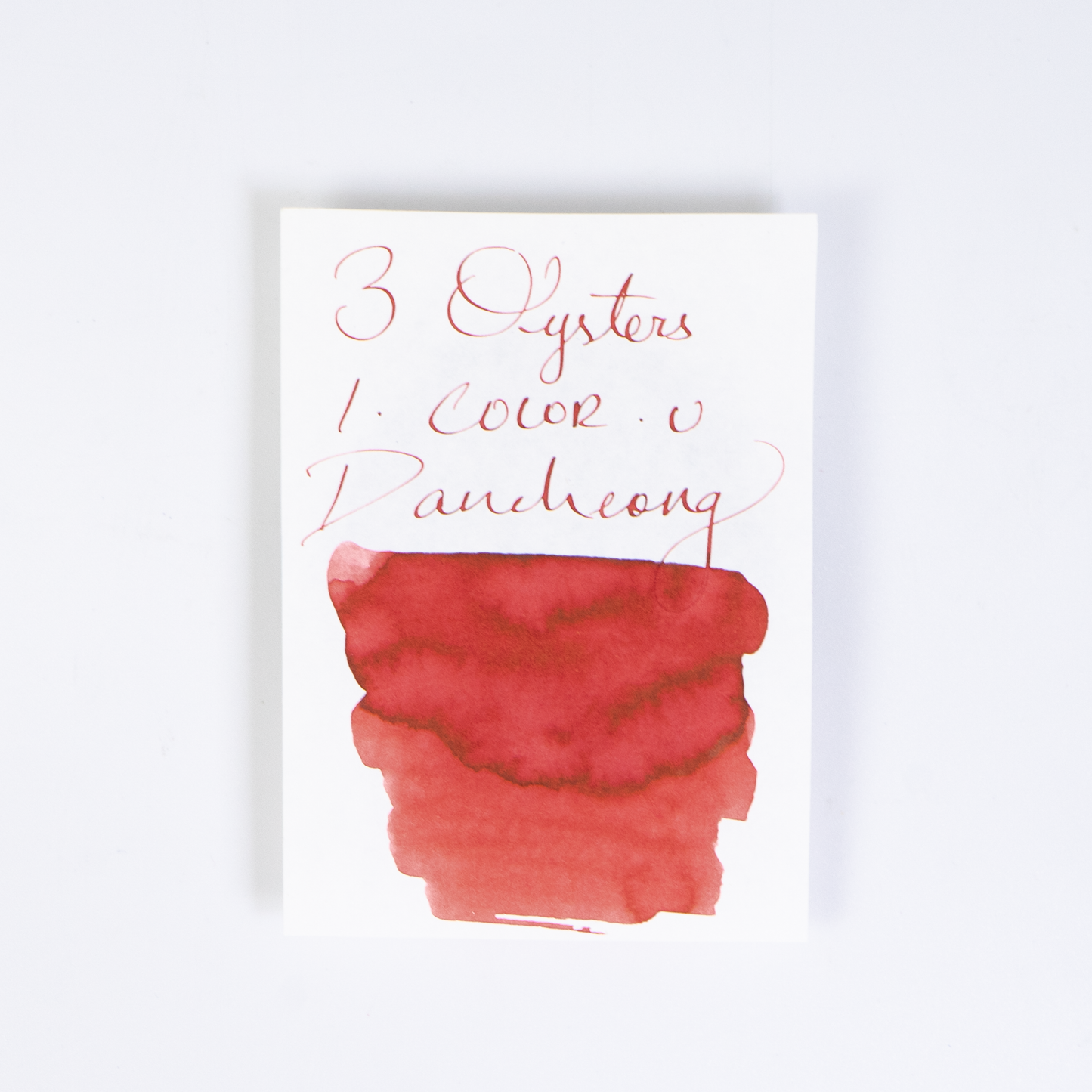 3 Oysters Dancheong Red (38ml) Bottled Ink (I-Color-U)
