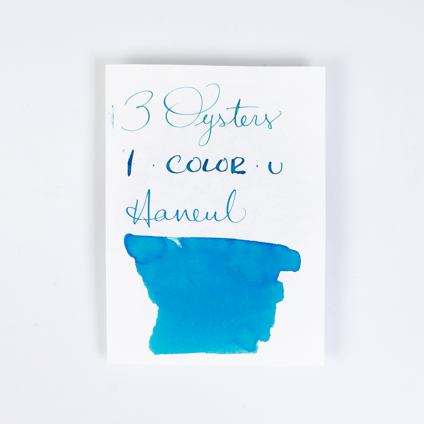 3 Oysters Haneul Light Blue (38ml) Bottled Ink (I-Color-U)