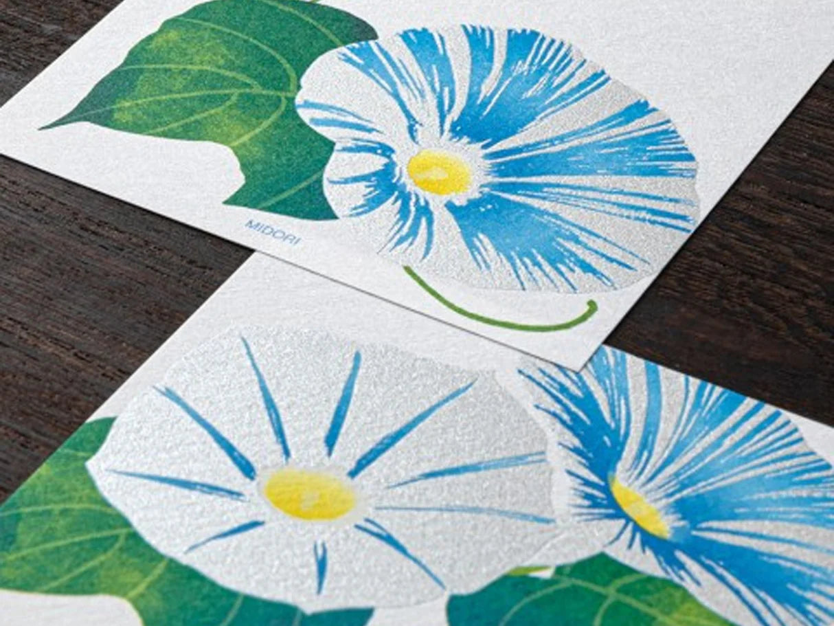 Midori Message Letterpad - Morning Glory (Silk Printing)