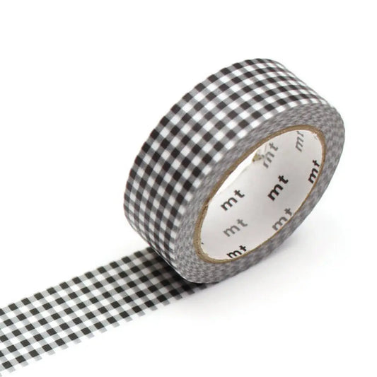MT Masking Tape - Delicate Checkered Black (15mm)