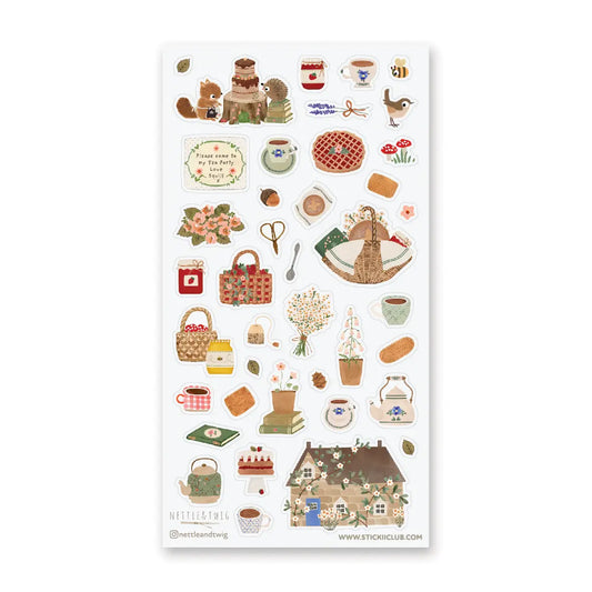 Faire Stickii Sticker Sheet - Woodland Tea Party
