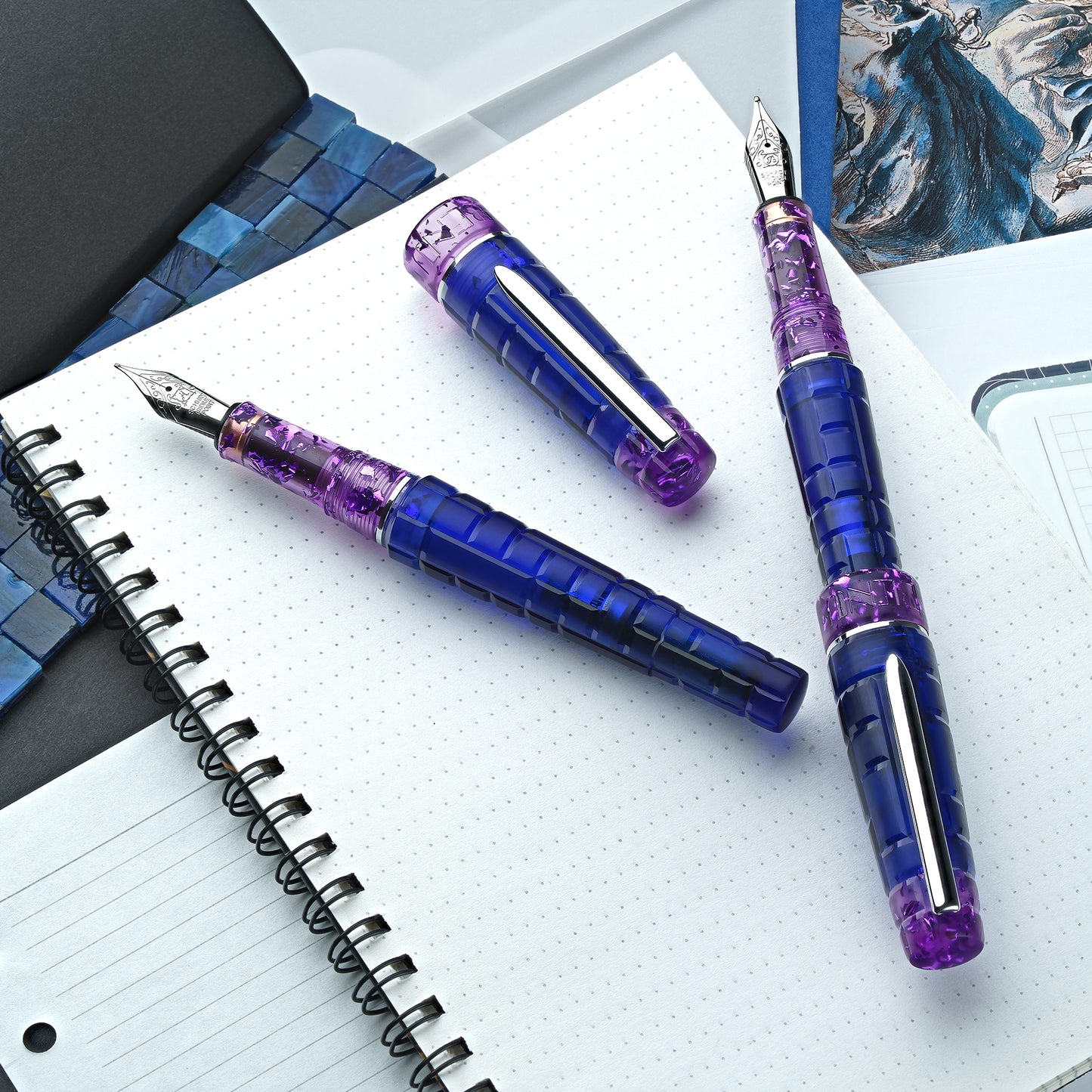 BENU Tessera Collection Fountain Pen - Tanzanite
