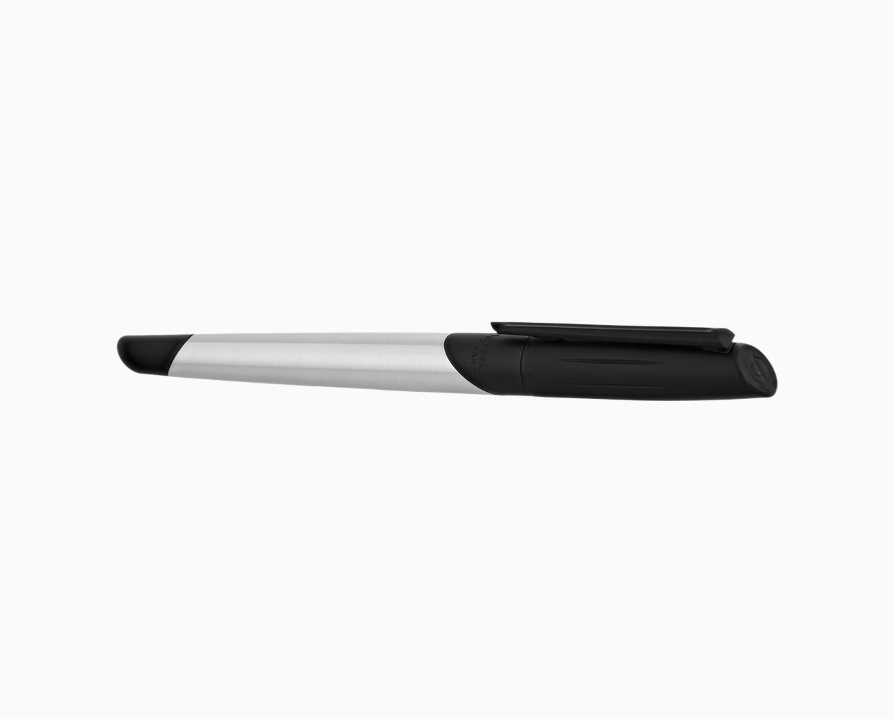 S.T. Dupont Defi Millenium Fountain Pen - Brushed Chrome and Matte Black