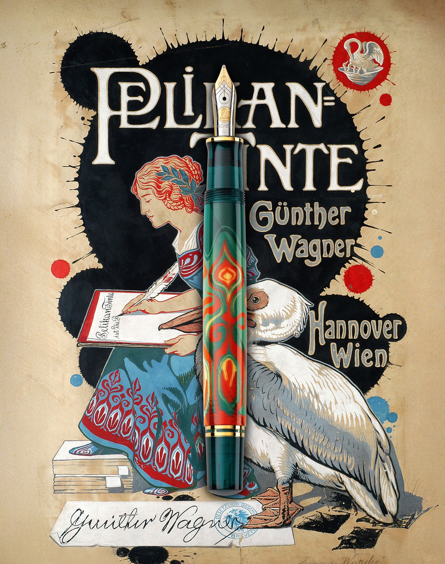 Pelikan Souverän M600 Series Art Collection II Fountain Pen - Rudi Rother (Special Edition)