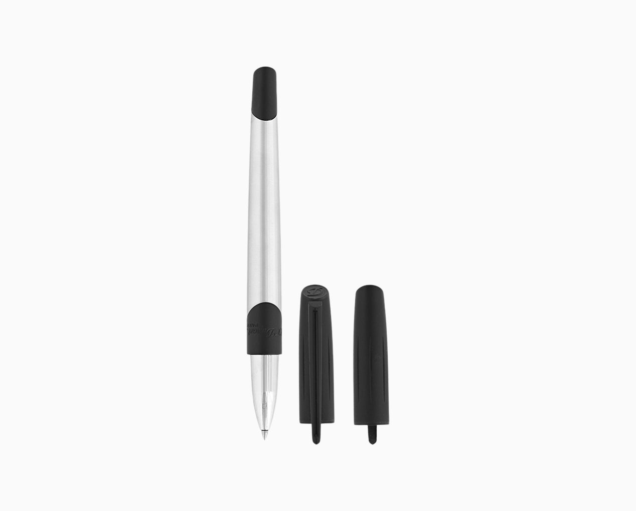 S.T. Dupont Defi Millenium Rollerball - Brushed Chrome and Matte Black