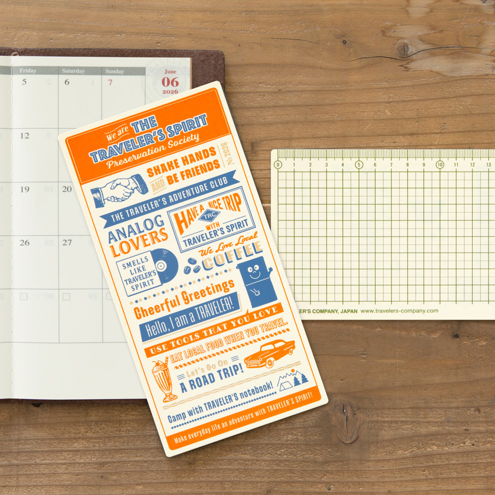 TRAVELER'S 2026 Plastic Sheet - Regular Diary Size