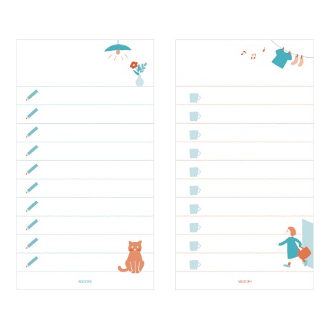 Midori Stand Memo Pad - To-Do List (Vertical)