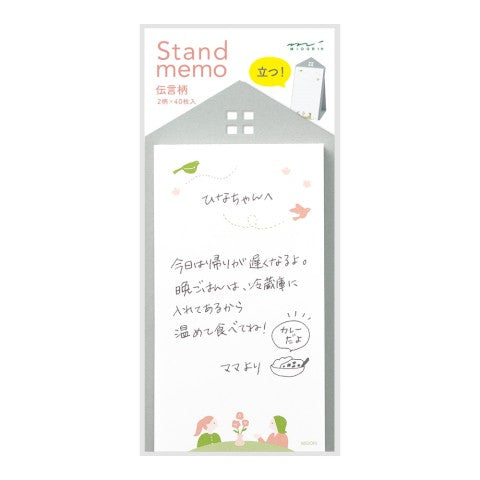 Midori Stand Memo Pad - Message (Vertical)