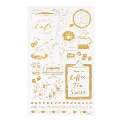 Midori Foil Transfer Stickers - Coffee