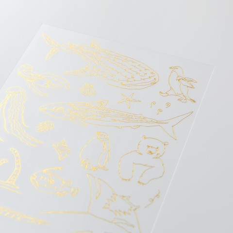 Midori Foil Transfer Stickers - Sea Creatures