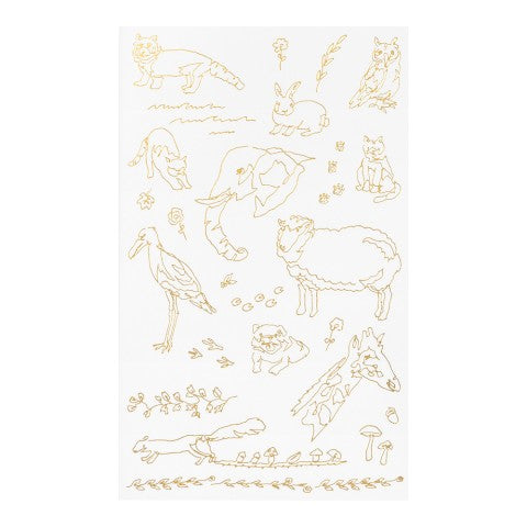 Midori Foil Transfer Stickers - Land Animals