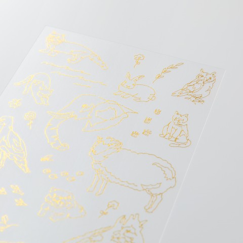 Midori Foil Transfer Stickers - Land Animals