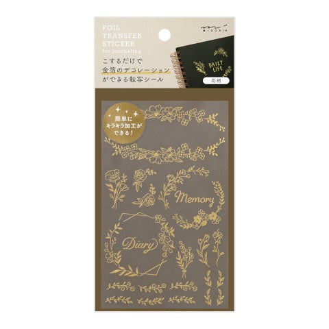 Midori Foil Transfer Stickers - Flower