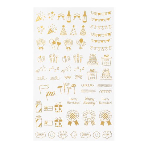 Midori Foil Transfer Stickers - Celebration