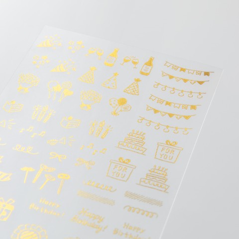 Midori Foil Transfer Stickers - Celebration