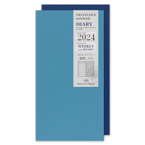 Traveler's 2024 Regular Size Diary Insert - Weekly + Memo