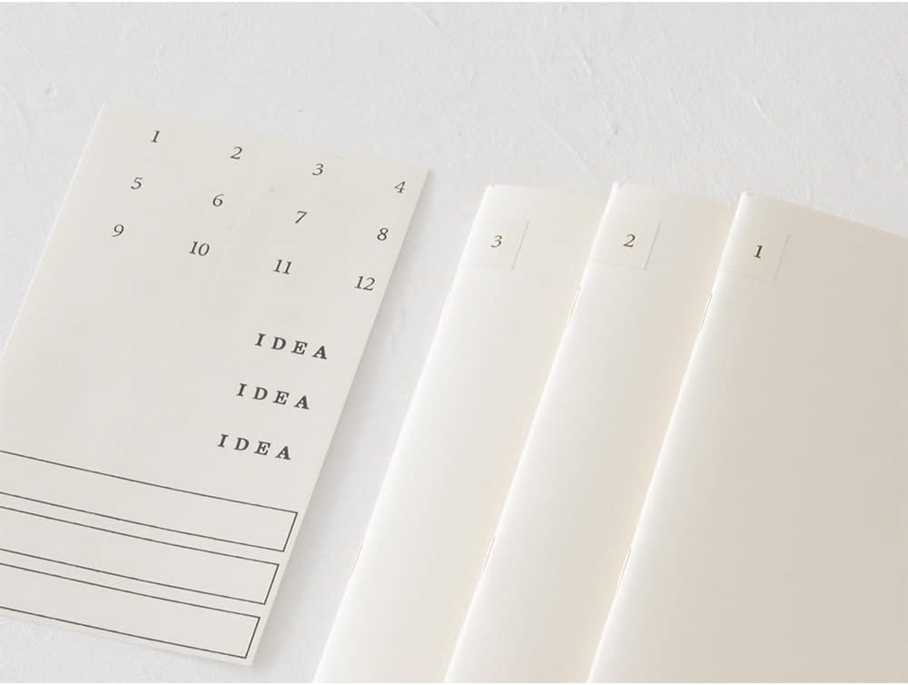 Midori MD Light A6 Notebook - Grid Pack (Set of 3)