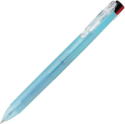 Sarasa Clip 3C 3 Color Gel Multi Pen - Clear Blue Body (Limited Edition)