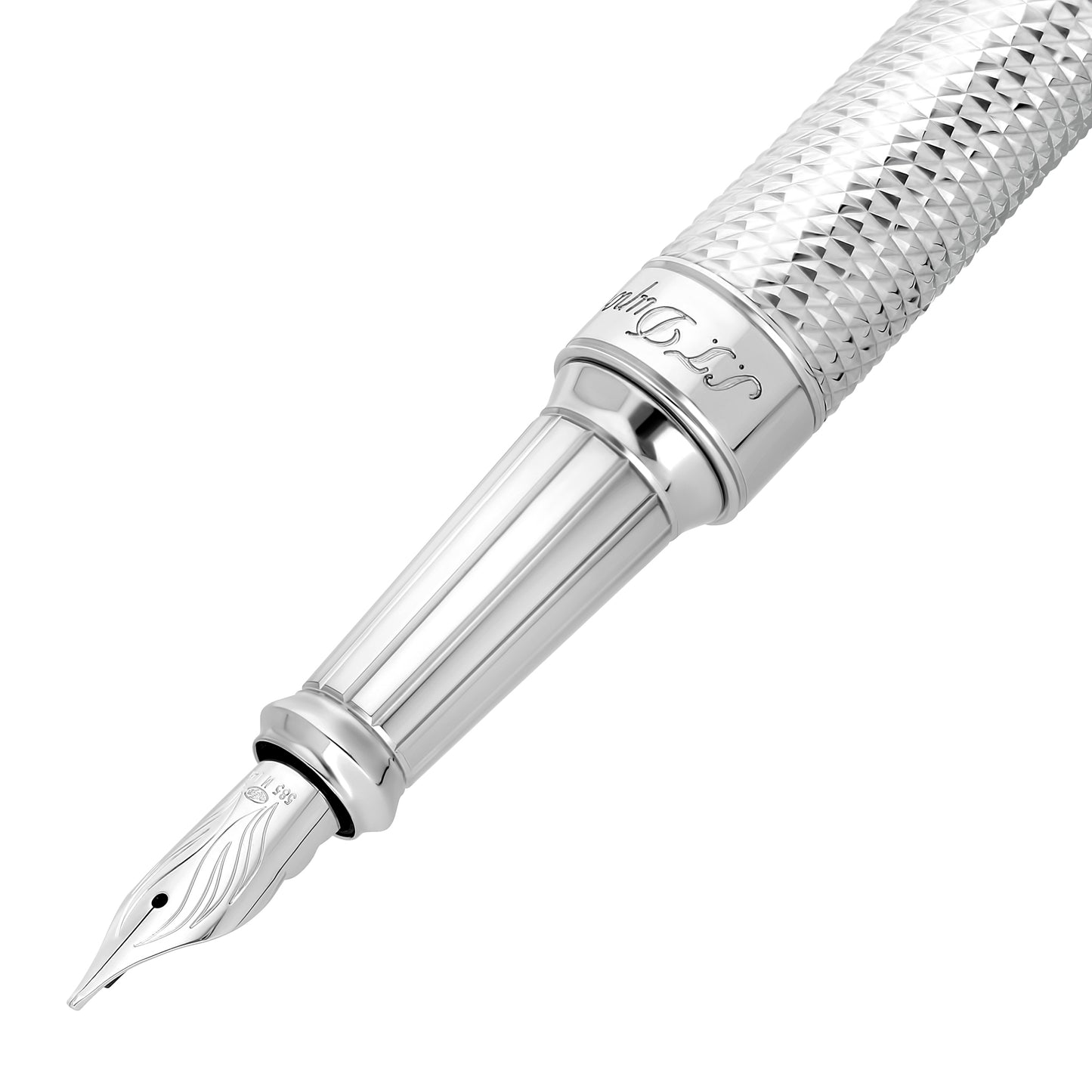 S.T. Dupont Eternity XL Fountain Pen - Diamond Head Guilloche