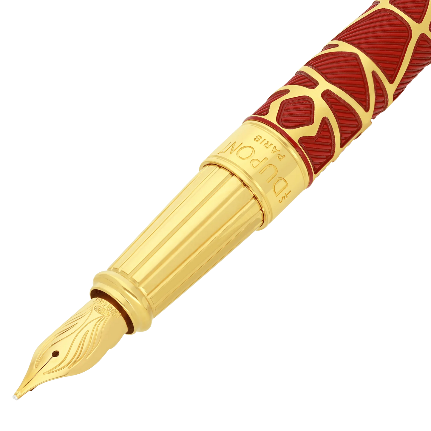 S.T. Dupont Line D Eternity Large Fountain Pen - Orlinski in Red & Gold