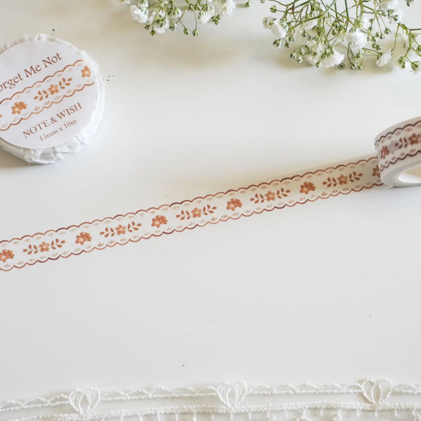Note & Wish Washi Tape - Forget Me Not (Gold)