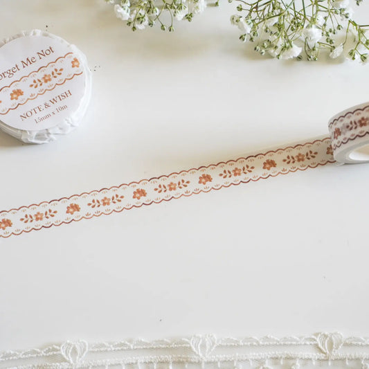 Note & Wish Washi Tape - Forget Me Not (Gold)