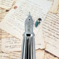 Pre-Owned ST Dupont Line D Diamond Guilloché Aquamarine Fountain Pen 14K M