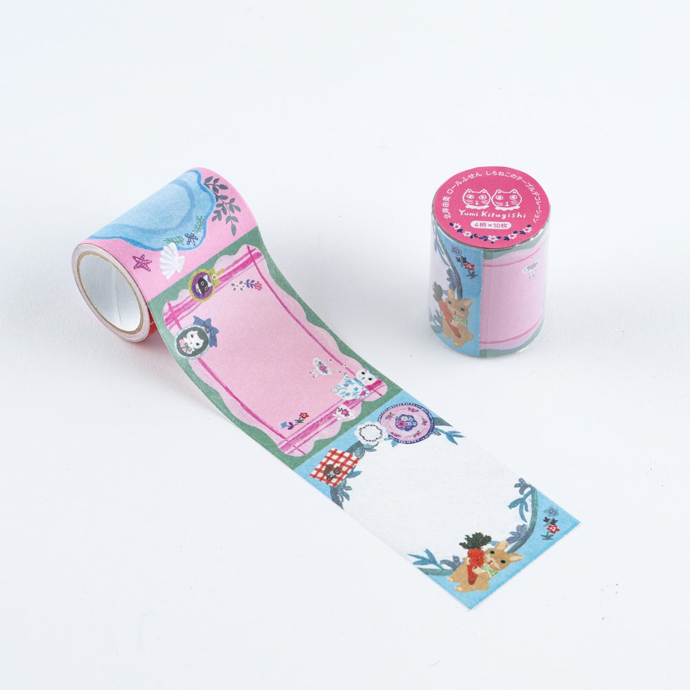 Hobonichi Sticky Note Roll - Yumi Kitagishi: White Cat's Table Decorations