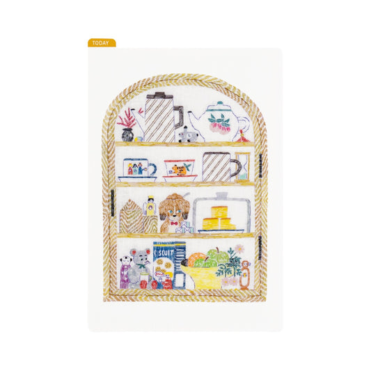 Hobonichi A6 Pencil Board - iyo okumi: Happy Tea Time - Teapot Shelf