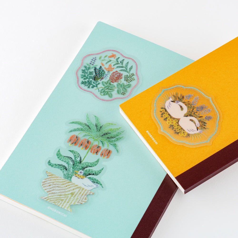 Hobonichi Transparent Embroidery Sticker Set - iyo okumi: My Garden