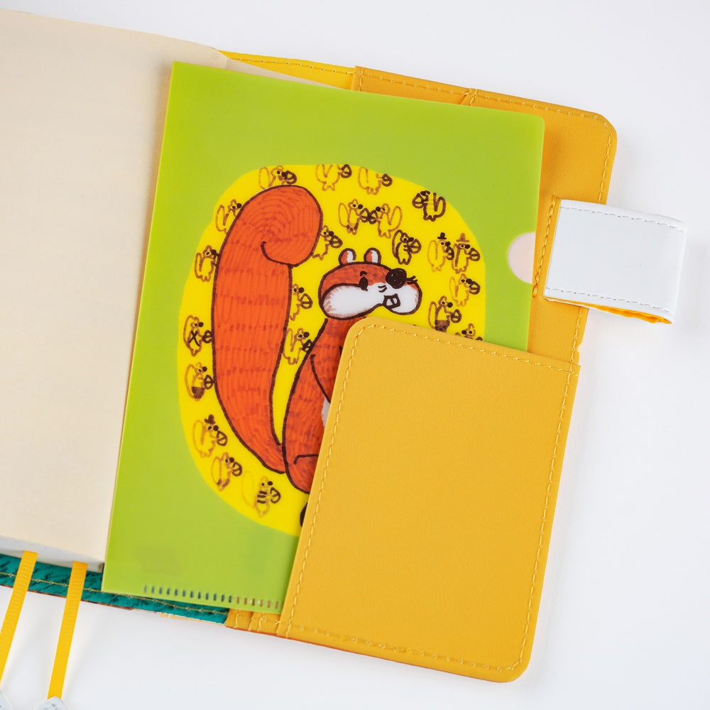 Hobonichi A6 Folder Set - 100%ORANGE: Squirrel's Moving Day (Set of 3)