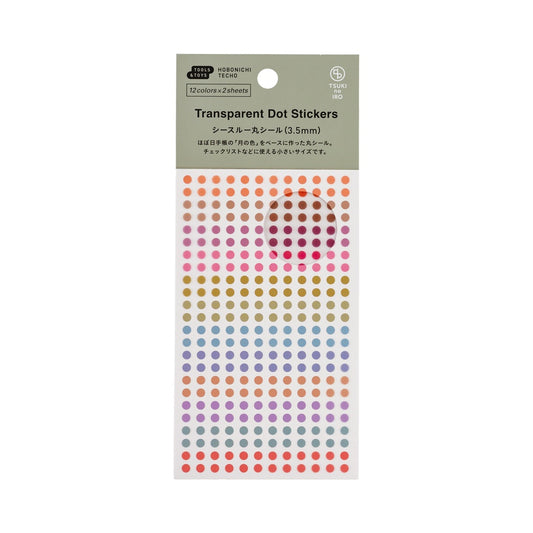 Hobonichi TSUKI no IRO Transparent Dot Stickers (3.5mm)
