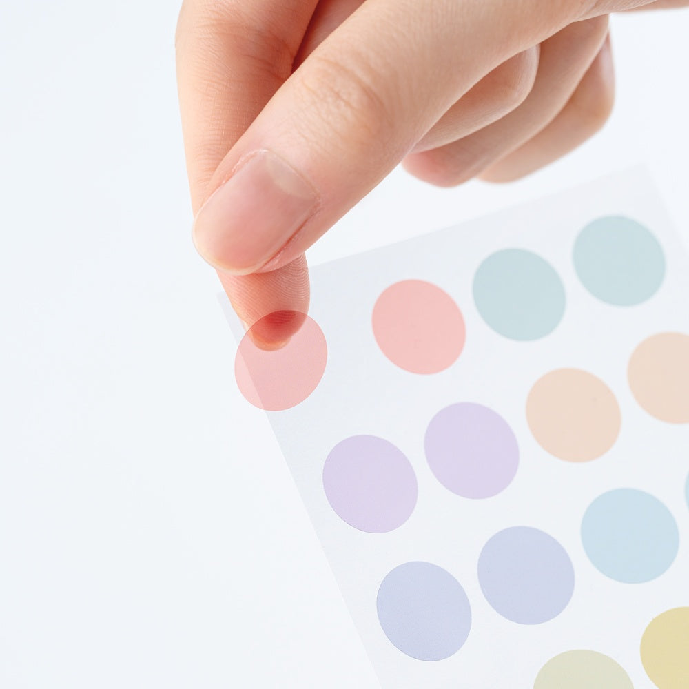 Hobonichi TSUKI no IRO Transparent Dot Stickers (15mm)
