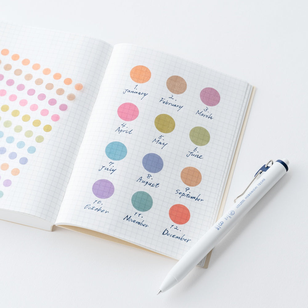 Hobonichi TSUKI no IRO Transparent Dot Stickers (15mm)