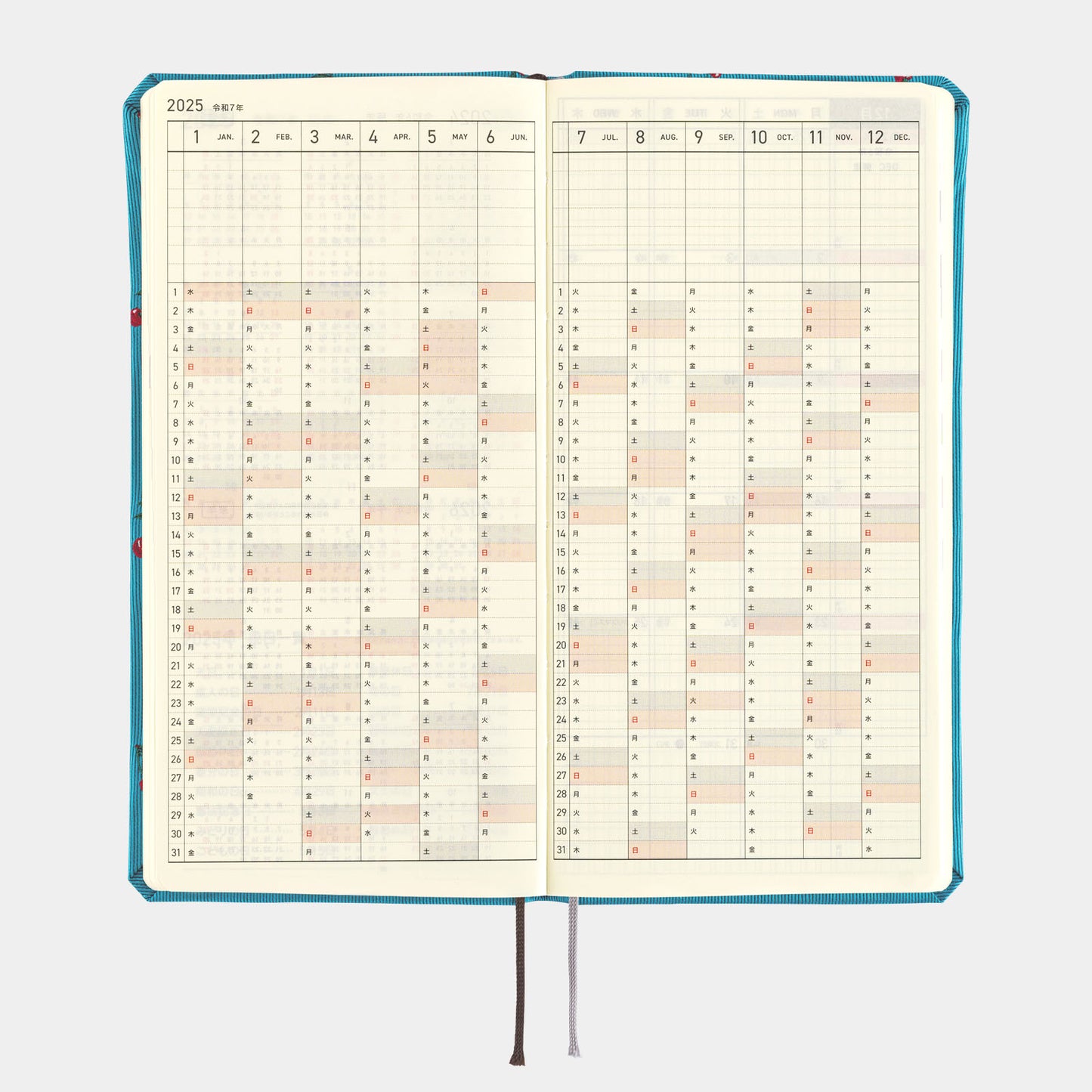 Hobonichi 2025 Weeks MEGA - Bow & Tie: Cherry