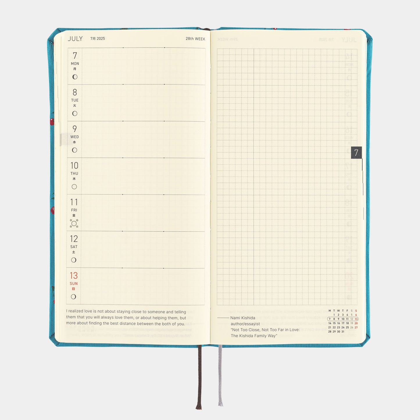 Hobonichi 2025 Weeks MEGA - Bow & Tie: Cherry