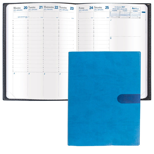 Quo Vadis 2027 Trinote 13 Months Weekly Planner - Texas Blue
