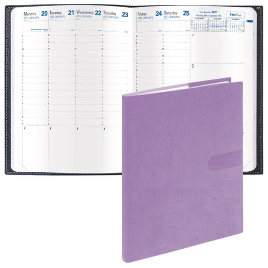 Quo Vadis 2027 Trinote 13 Months Weekly Planner - Texas Violet