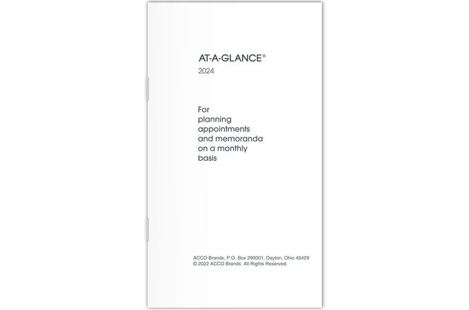 AT-A-GLANCE 2025 Monthly Planner Refill for 70-064, Pocket (3 1/2" x 6")