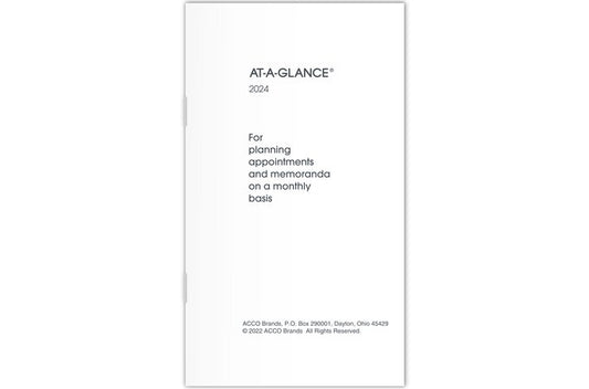 AT-A-GLANCE 2025 Monthly Planner Refill for 70-064, Pocket (3 1/2" x 6")